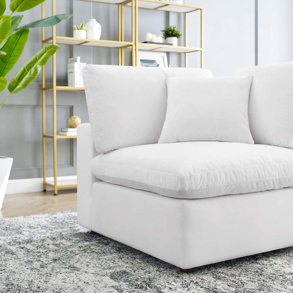 Accent Chair, Velvet, White, Modern, Living Lounge Room Hotel Lobby Hospitality
