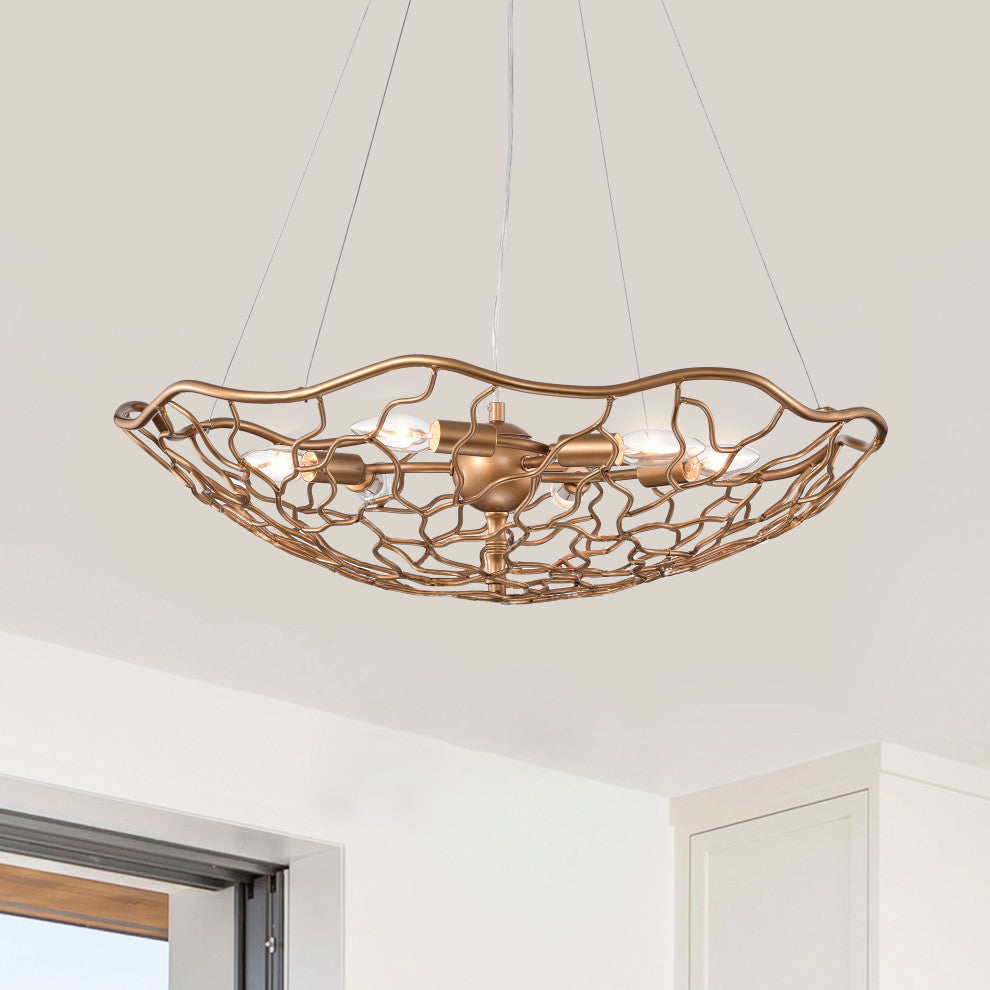Sophia 6-Light Chandelier Shiny Bronze