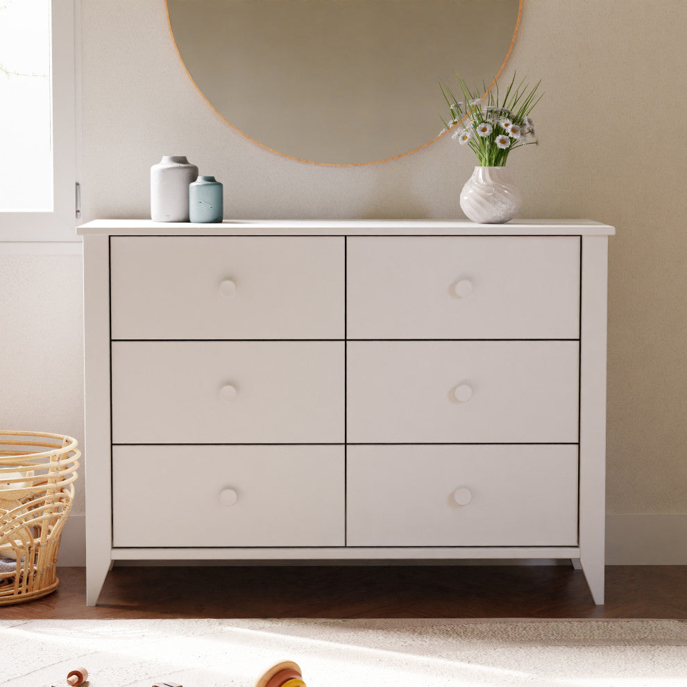 Sprout 6-Drawer Double Dresser, White