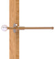 Clearview Retractable Pullout Garment Rod, Brushed Bronze