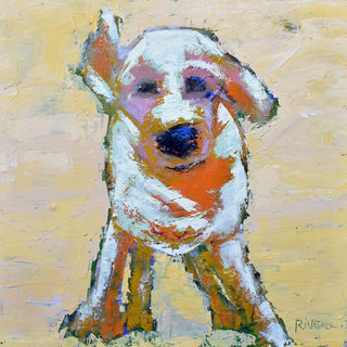 "Buddy" Painting Print on Wrapped Canvas, 18"x18"