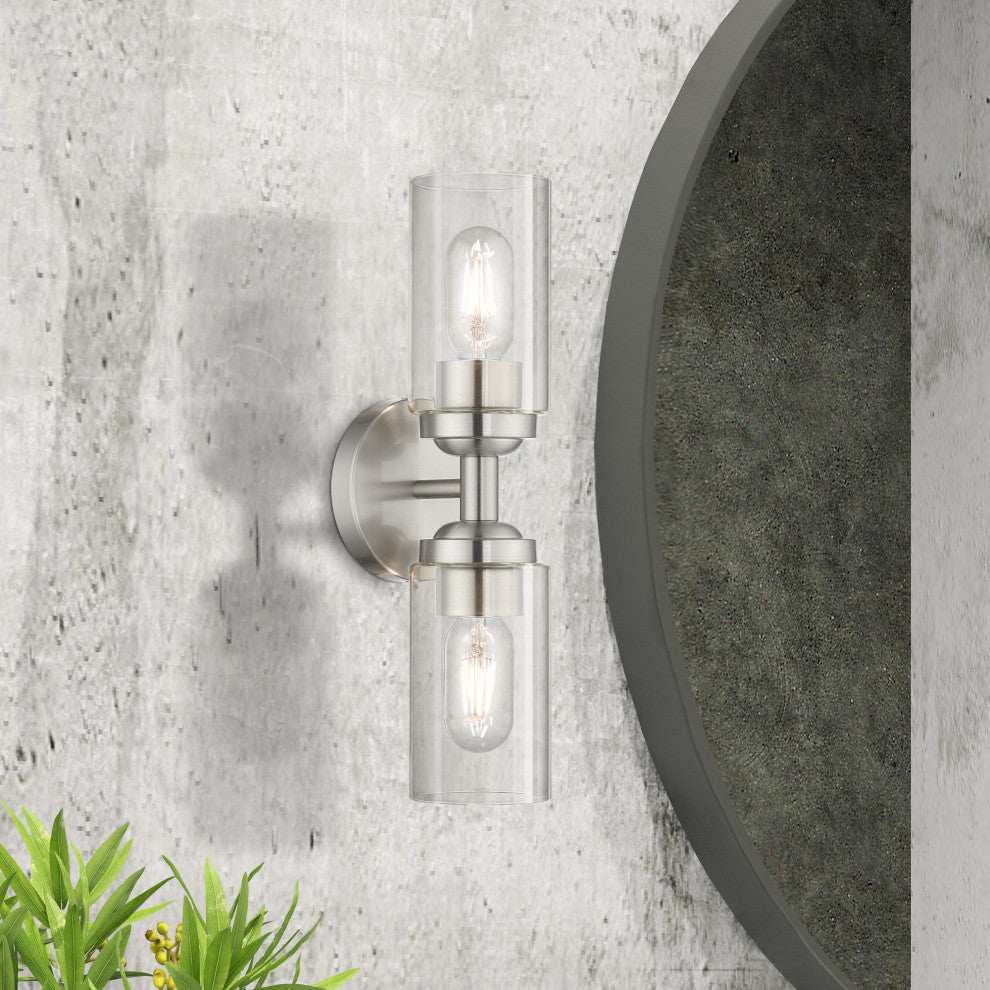 Whittier 2-Light Brushed Nickel Vanity Sconce