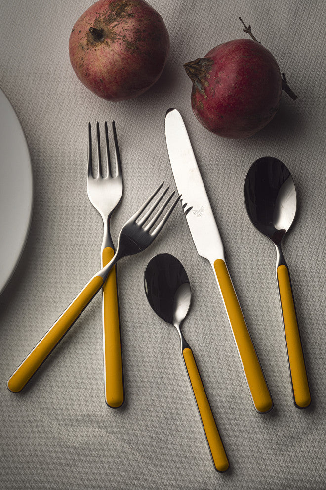 Fantasia Flatware Set, Mustard, 20 Pcs.