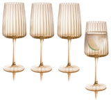 Modern Amber All Purpose 17 oz. Wine Glasses, Set/4