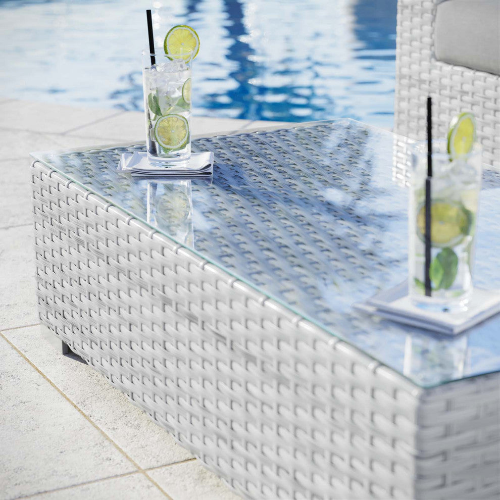 Convene Outdoor Patio Coffee Table Light Gray
