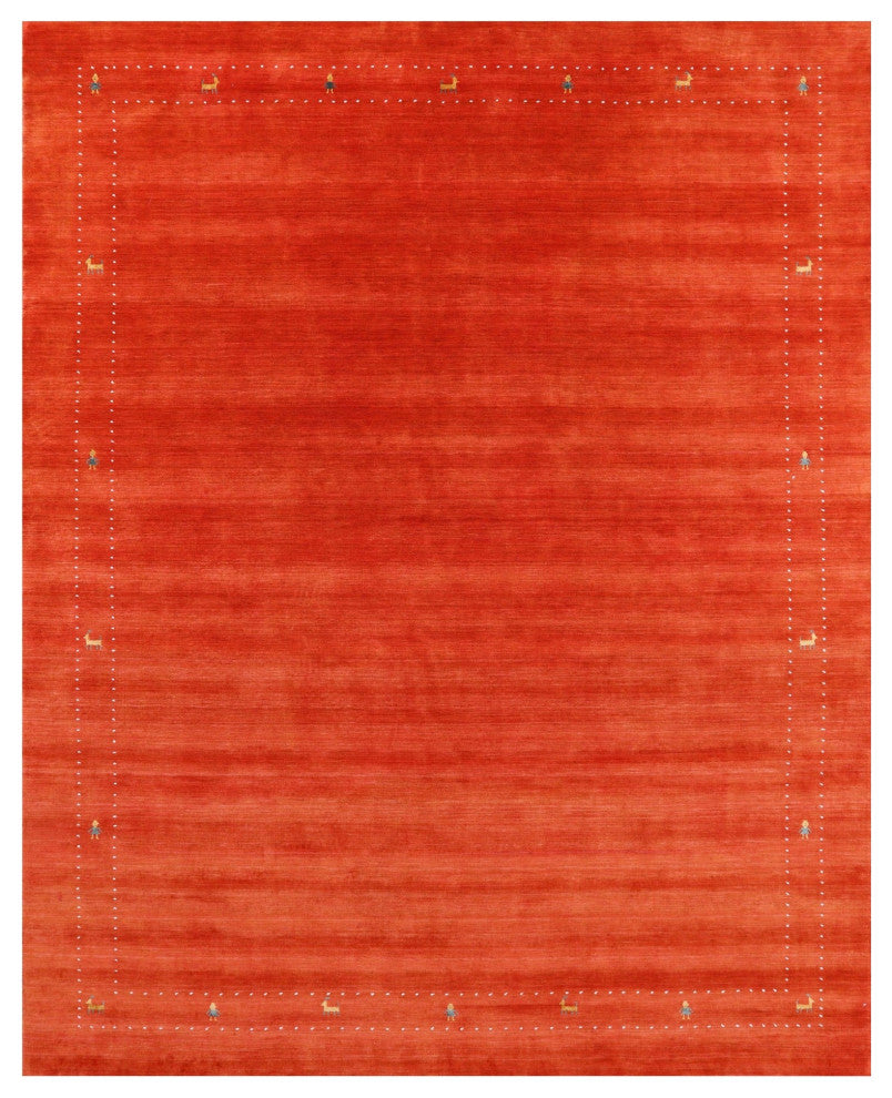 8' 0" X 10' 0" Persian Gabbeh Handmade Wool Rug - Q15104
