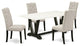 5-Piece Dinette Set, 4 Chairs and Table, Black