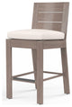 Laguna Canvas Natural Comfort Driftwood Finish Outdoor Barstool