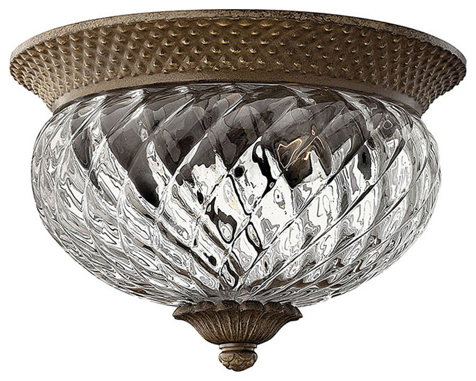 Hinkley Plantation Small Flush Mount, Pearl Bronze