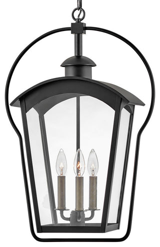 Hinkley Lighting 13302 Yale 3 Light 17"W Heritage Outdoor Taper - Black /