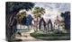 "Sunnyside - On The Hudson" Stretched Canvas Giclee by Currier and Ives, 22"x14"