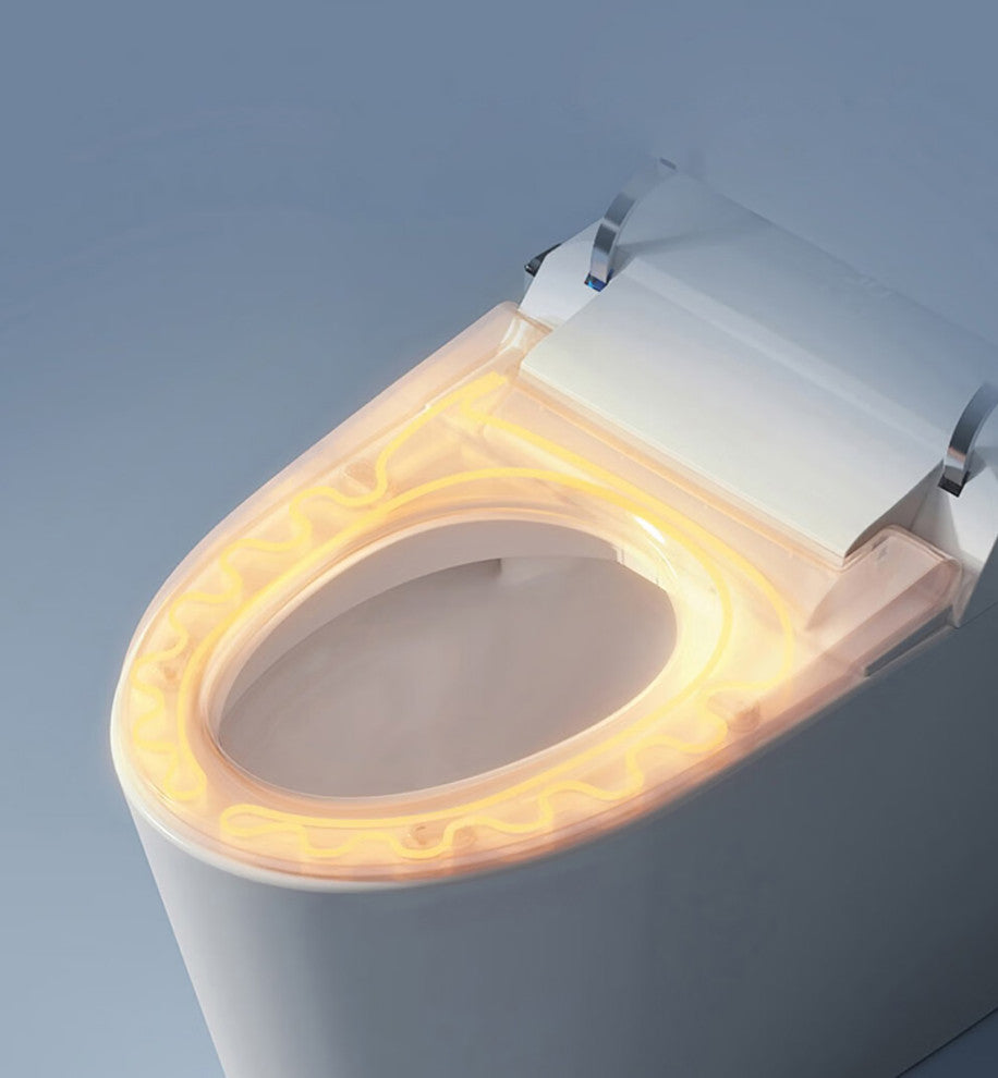 Elongated Ceramic Smart Toilet with Auto Flush and Heated Seat