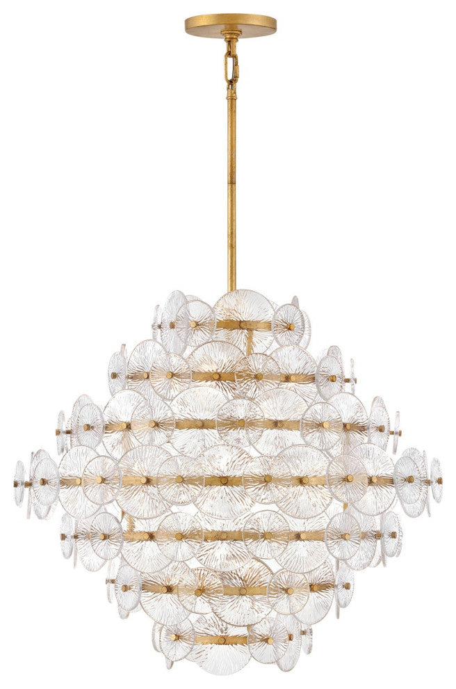 Rene LED Pendant, Distressed Brass