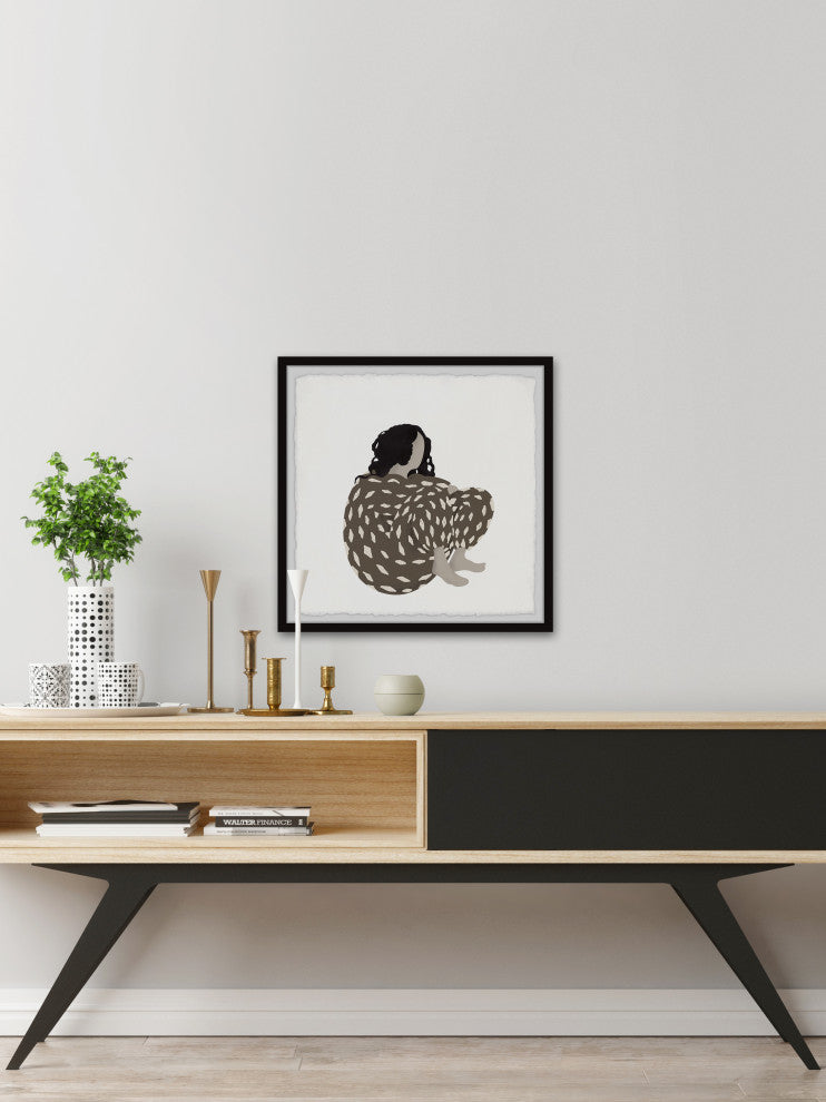 "Think Like a Queen" Framed Painting Print, 18x18