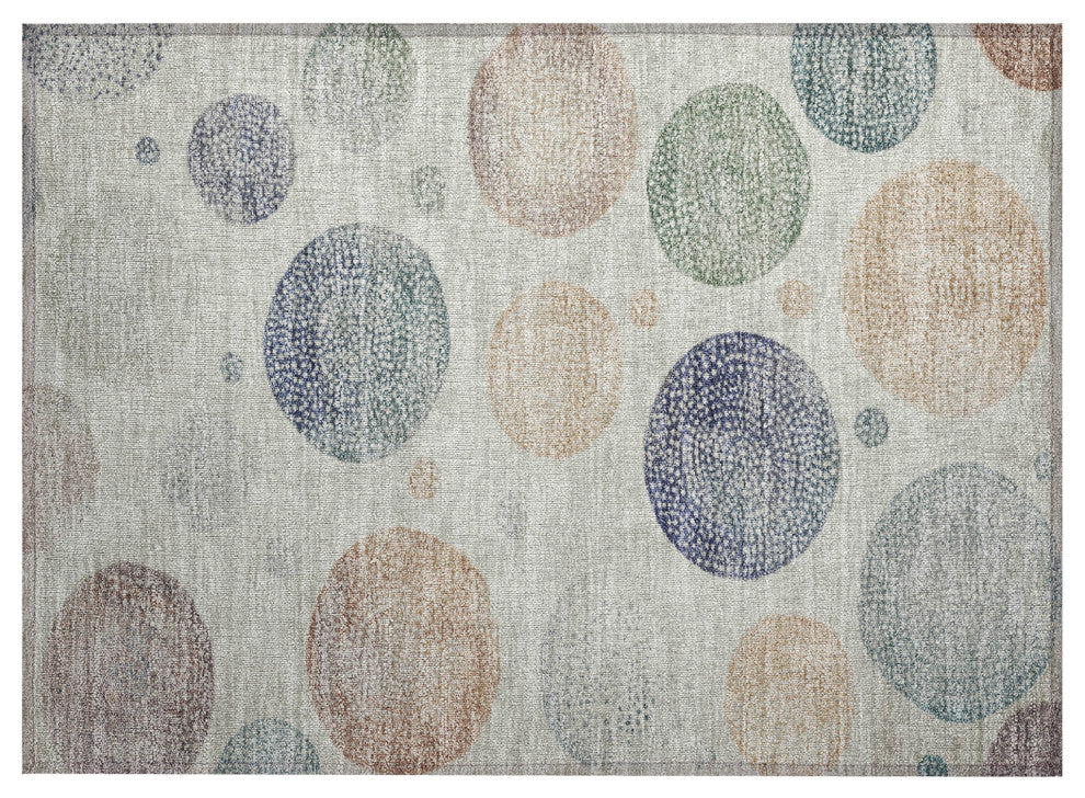 Machine Washable Indoor/Outdoor Chantille ACN1897 Beige 1'8" x 2'6" Rug