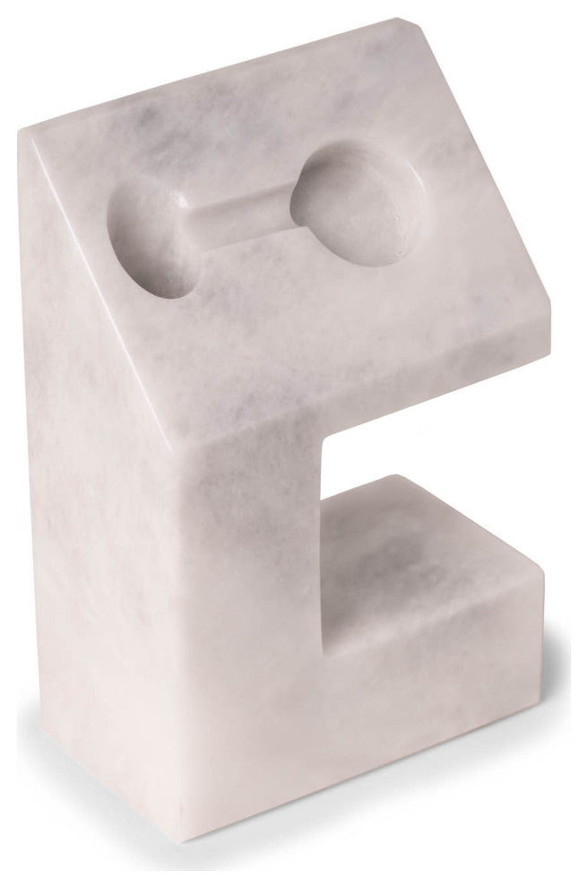 Hand Crafted Genuine White Marble iWatch Charging Stand