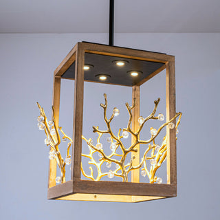 18.5-inch Modern Pendant Lighting with Tree Branch Element