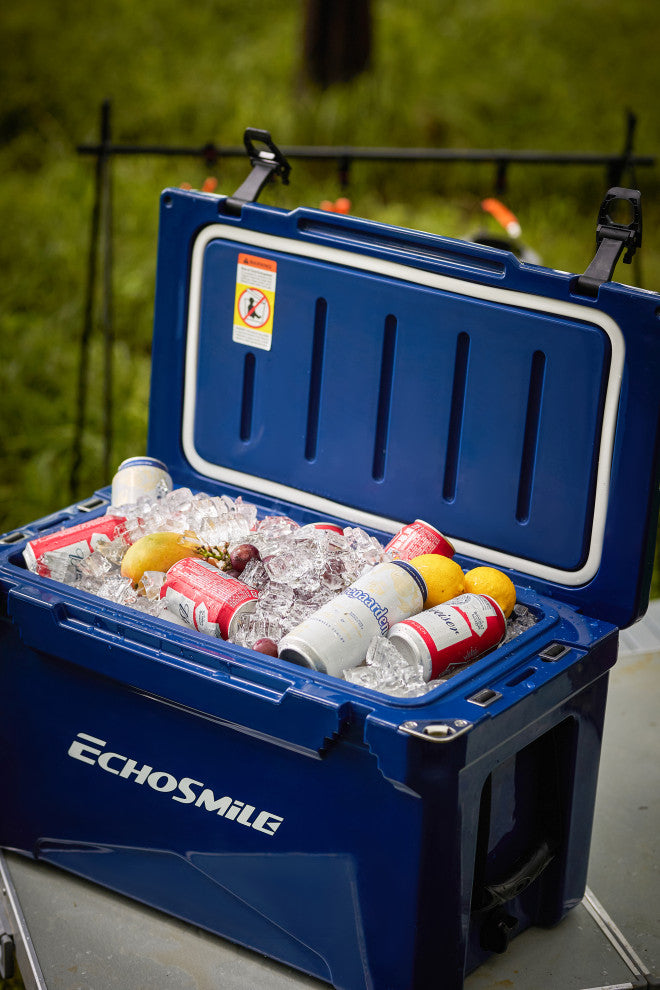 EchoSmile 40 qt. Rotomolded Cooler, Navy Blue