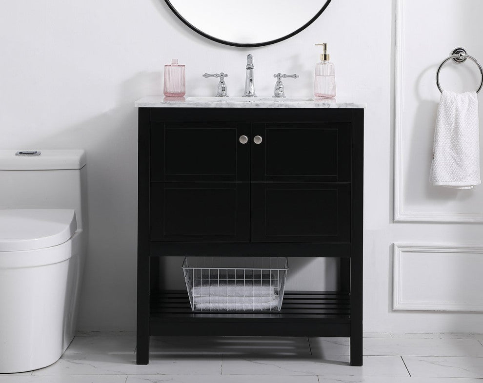 Elegant VF16530BK 30"Single Bathroom Vanity, Black