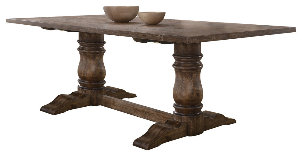 Acme Leventis Dining Table, Weathered Oak