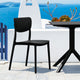 Lucy Outdoor Bistro 3-Piece Set With 31" Table Top Black