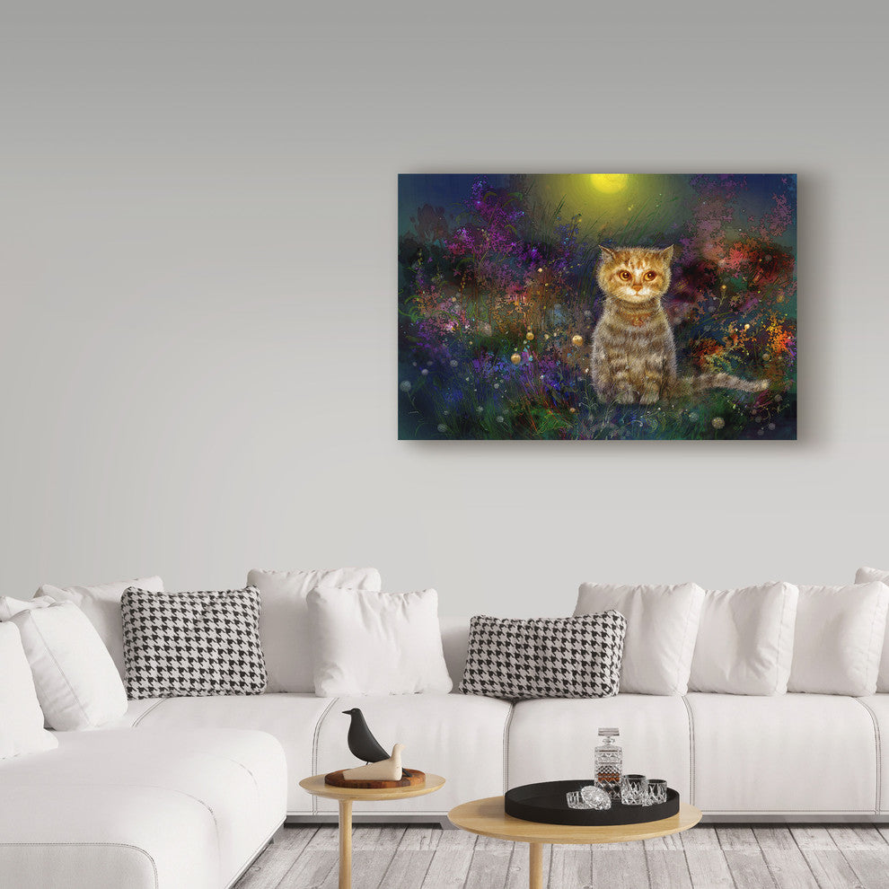 "Night Cat 1" by RUNA, Canvas Art, 16"x24"