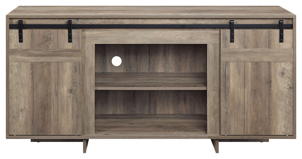 ACME Bellarosa TV Stand in Rustic Oak