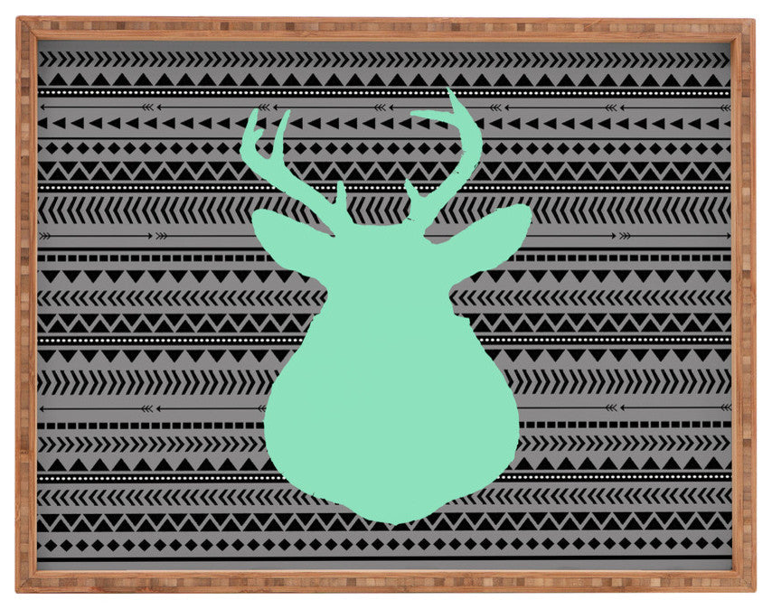 Deny Designs Allyson Johnson Deer And Aztec Rectangular Tray