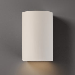Ambiance Large Cylinder, Closed Top Wall Sconce, Matte White, Dedicated LED