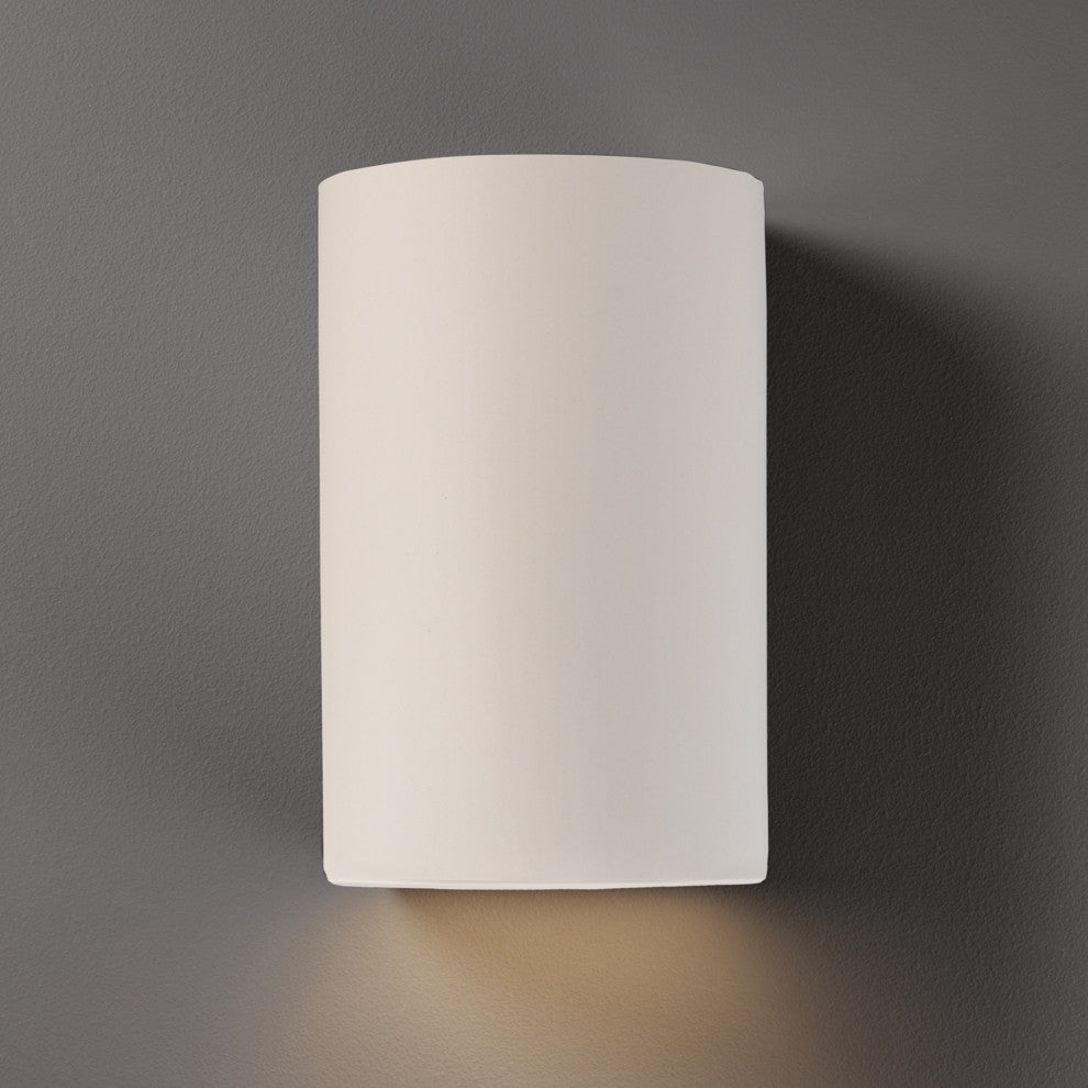Ambiance Large Cylinder, Closed Top Wall Sconce, Matte White, Dedicated LED