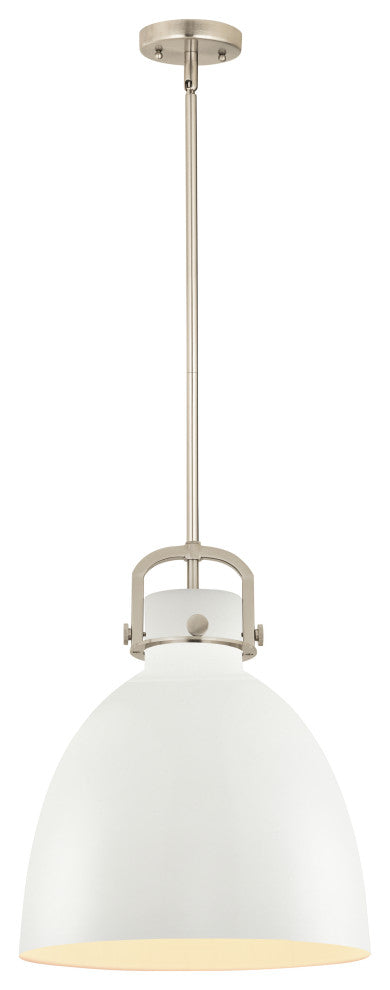 Innovations Lighting 710-1S-SN-M712-14W-LED Newton Bell 1 Light 14" Pendant