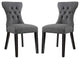 Silhouette Dining Side Chairs Upholstered Fabric Set of 2