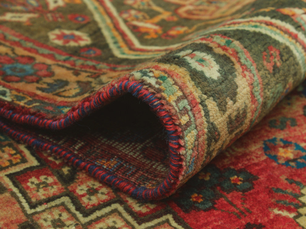 Semi-Antique Guven Red Rug