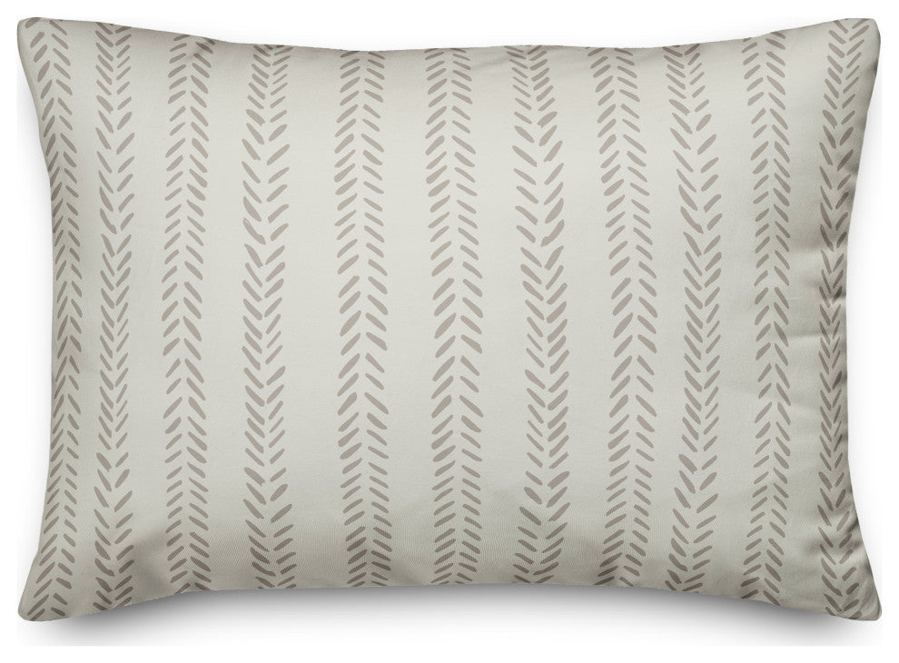 White Petal Lines 14x20 Indoor/Outdoor Pillow