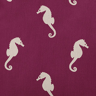 Sea Horses Polyester Indoor Pillow, Maroon Red, 26"x26"
