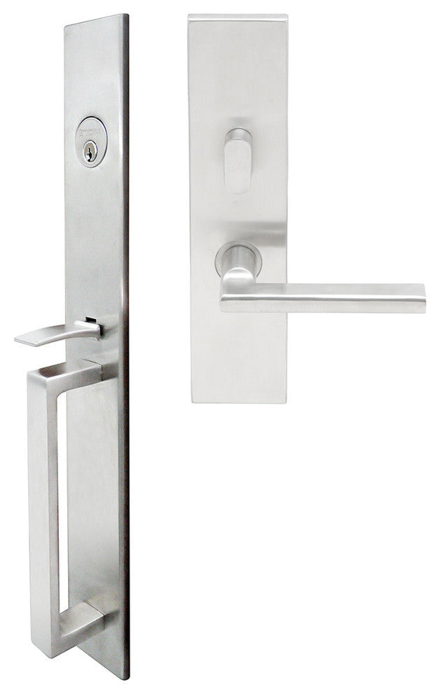 Sunrise Lever, Mortise Entry Handleset, Left Hand Reverse, Satin Stainless Steel