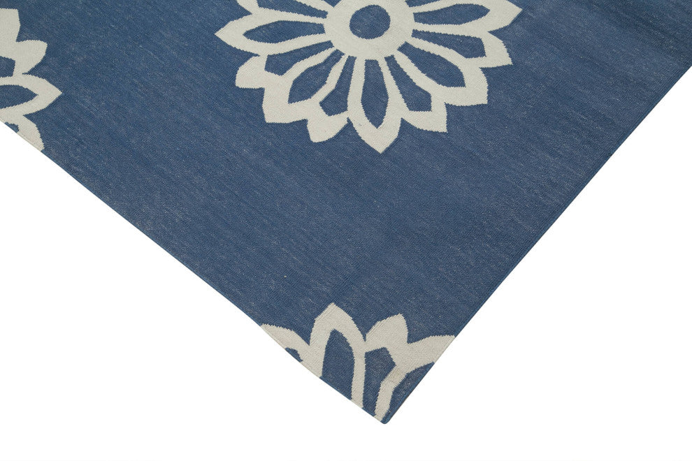 Rug N Carpet - Handmade Wool 8' 0'' x 10' 0'' Flatweave Dhurrie Kilim Rug