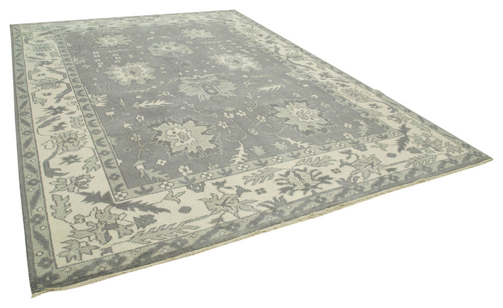 Rug N Carpet - Handwoven Oriental 9' 11" x 13' 11" Unique Beige Oushak Rug