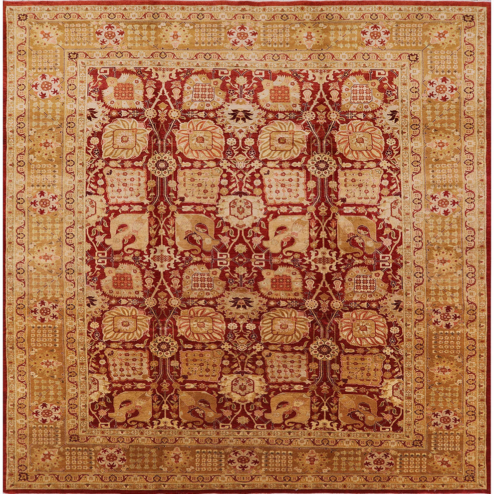 Ahgly Company Indoor Square Mid-Century Modern Area Rugs, 4' Square