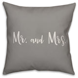 Mr. and Mrs. 16x16 Throw Pillow Cover