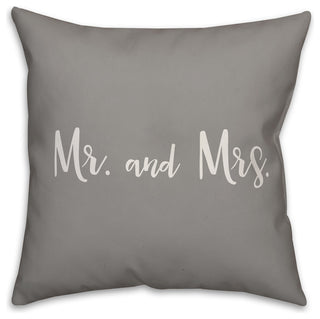 Mr. and Mrs. 16x16 Throw Pillow Cover
