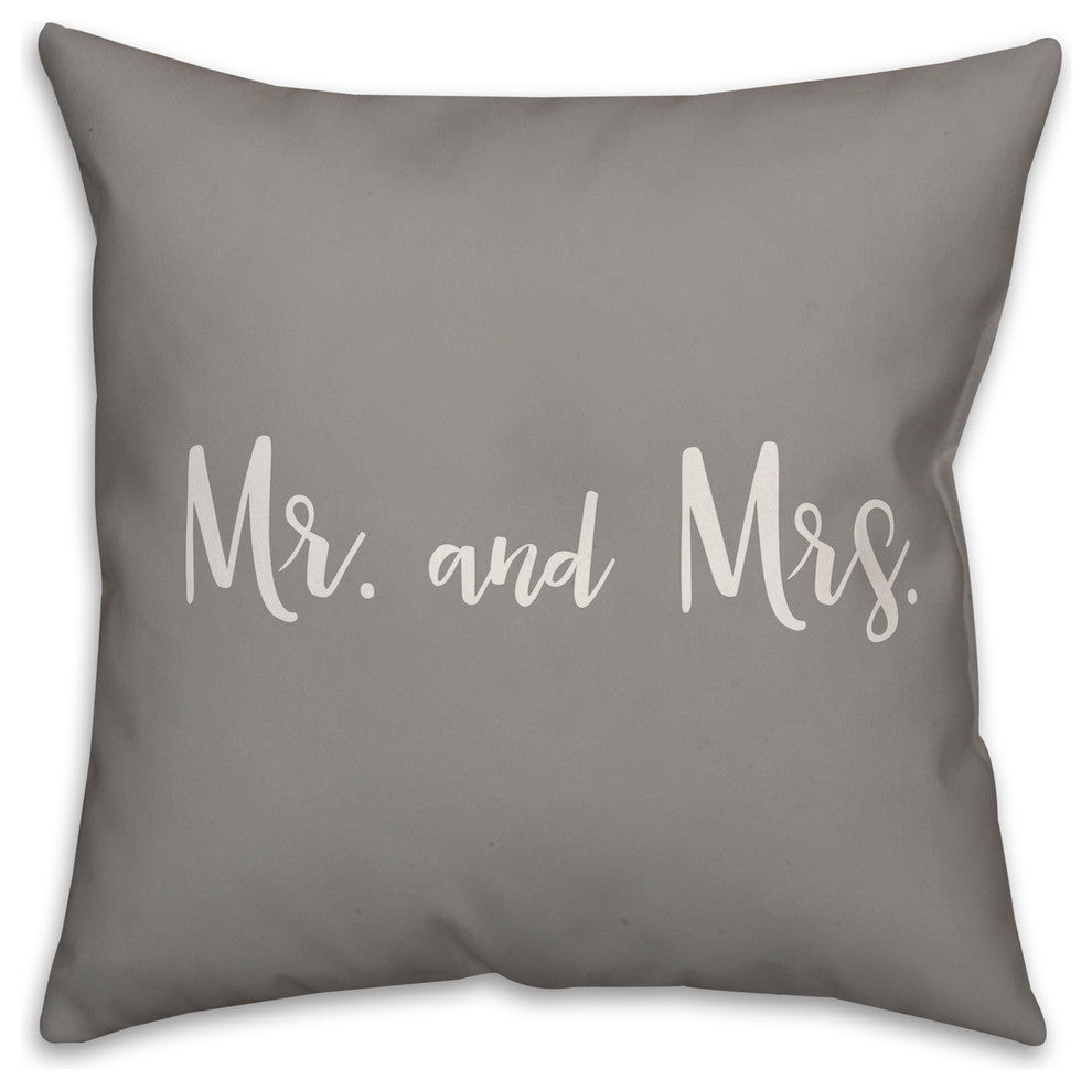 Mr. and Mrs. 16x16 Throw Pillow Cover