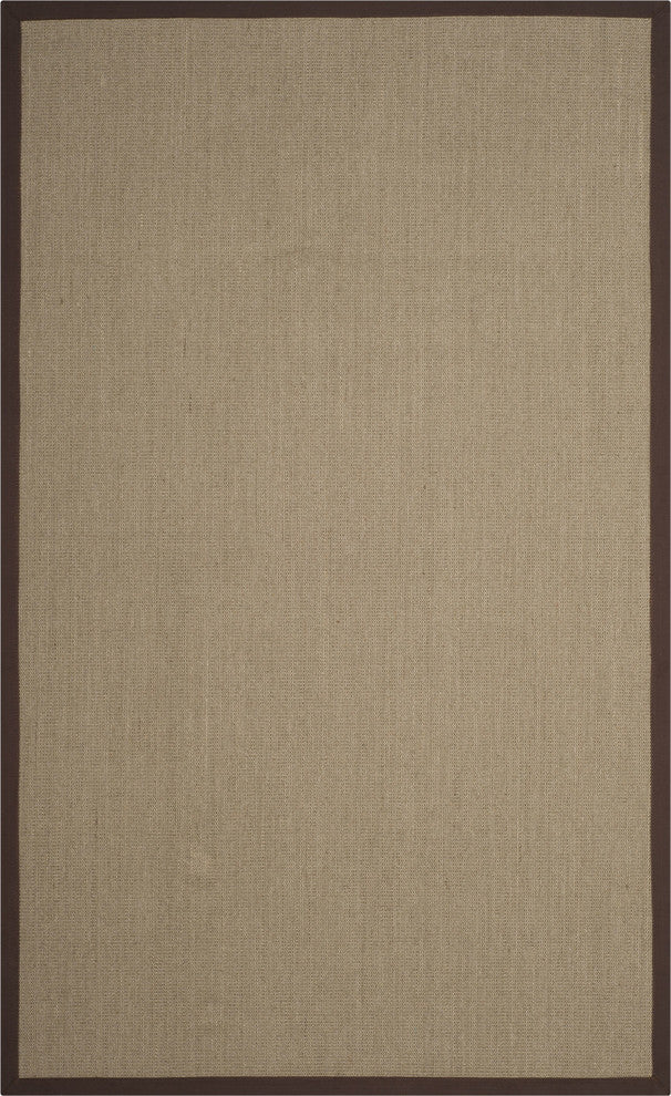 Safavieh Natural Fiber Nf131F Rug, Sage/Brown, 5'0"x8'0"