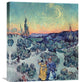 "The Stroll, Evening" Stretched Canvas Giclee by Vincent Van Gogh, 18"x24"