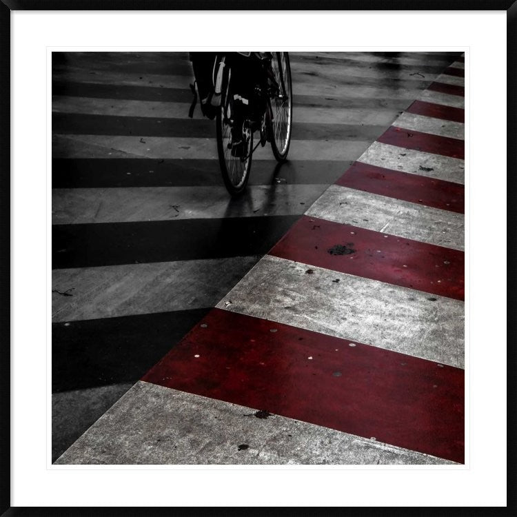 "Dirty Red" Framed Digital Print by Gilbert Claes, 38"x38"