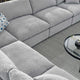 Commix Down Filled Overstuffed Boucle Fabric 6-Piece Sectional Sofa