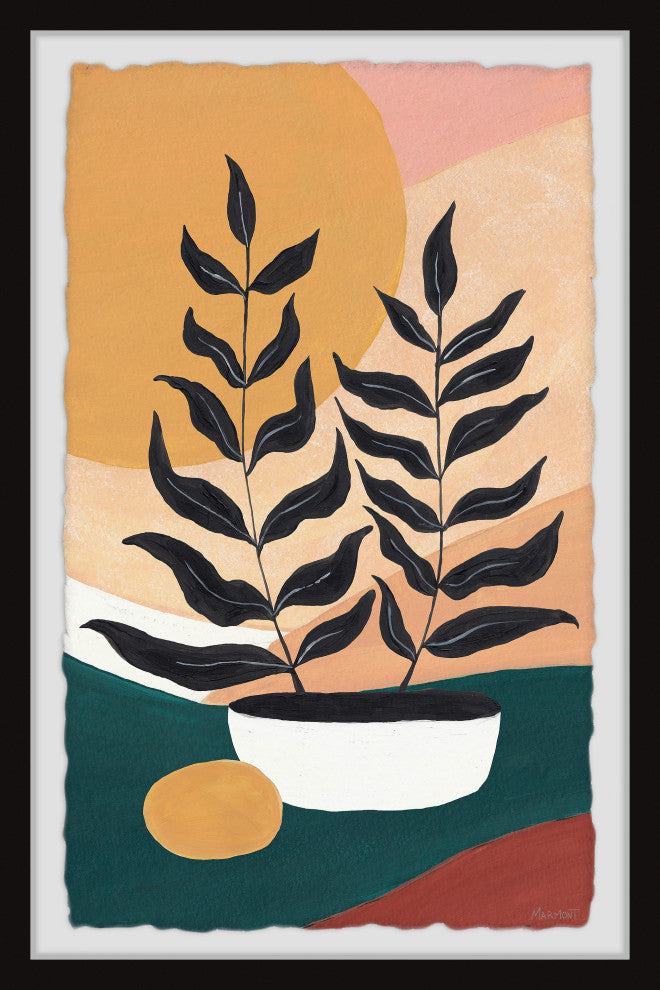 "Potted Ferns" Framed Painting Print, 16x24
