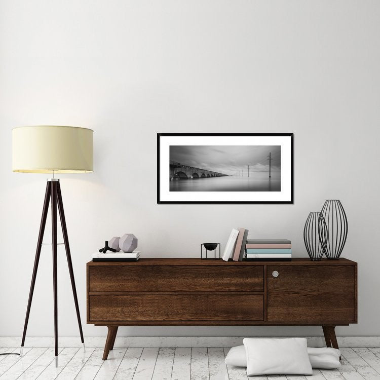 "Birds Talking" Framed Digital Print by Art Lionse, 44x23"