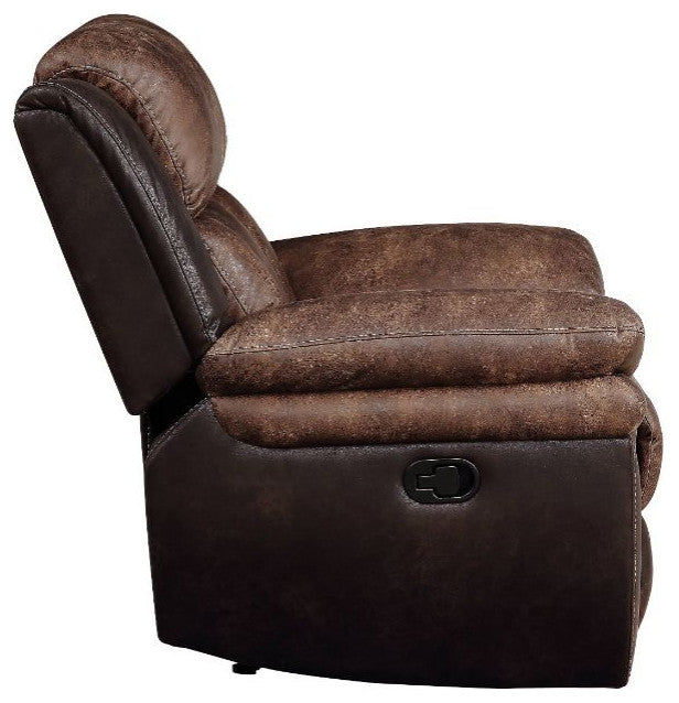 Jaylen Motion Sofa, Toffee & Espresso Polished Microfiber