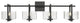 Innovations 312-4W-BK-CL-LED 4-Light Bath Vanity Light, Black